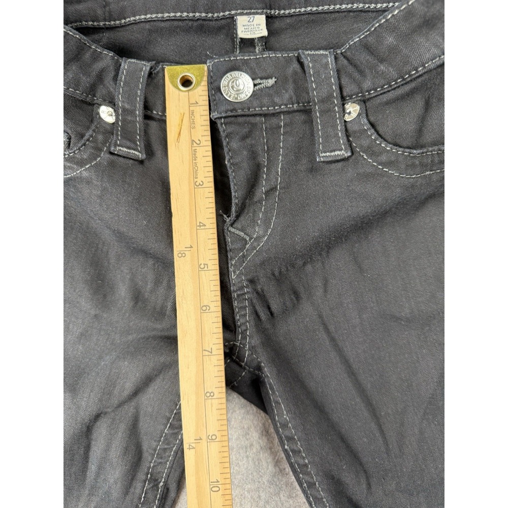 True Religion Black Mid Rise Stretch Denim Skinny Jeans Women's Size 27 - Picture 7 of 8
